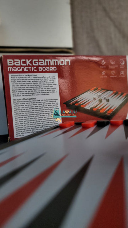 Backgammon magnetic board