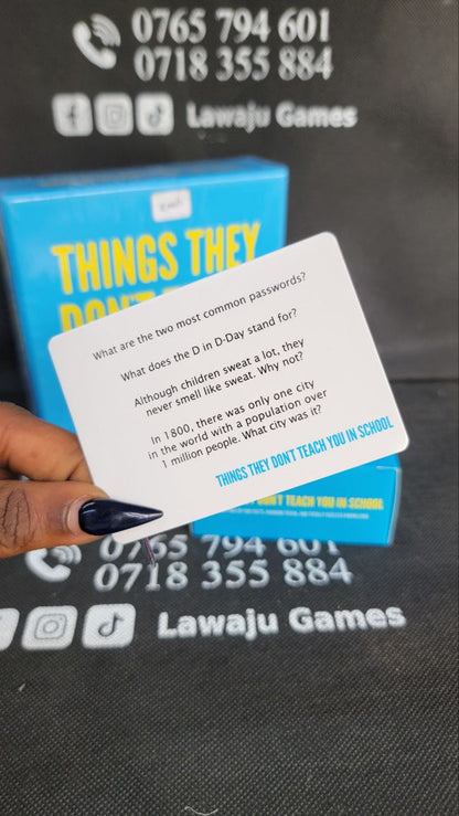 Things they don’t teach you in school