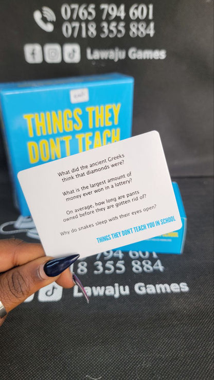 Things they don’t teach you in school