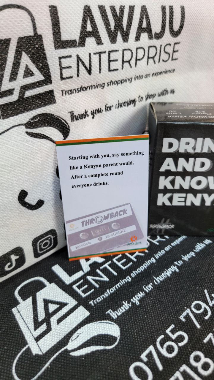 Drink And Know Kenya [Throwback extension pack] Card Game