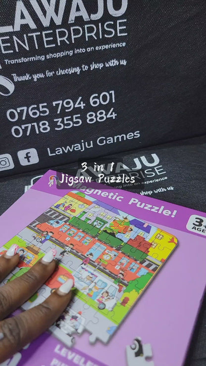 3in 1 Kids Magnetic Puzzles