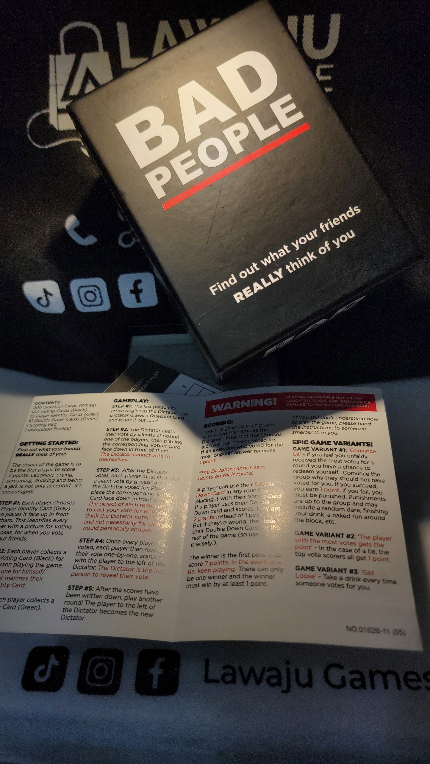 Bad People Card Game