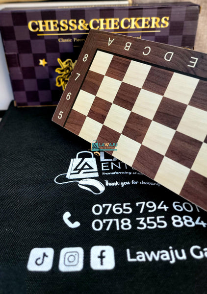 Foldable Wooden (3 in 1) Chess, Checkers and Backgammon