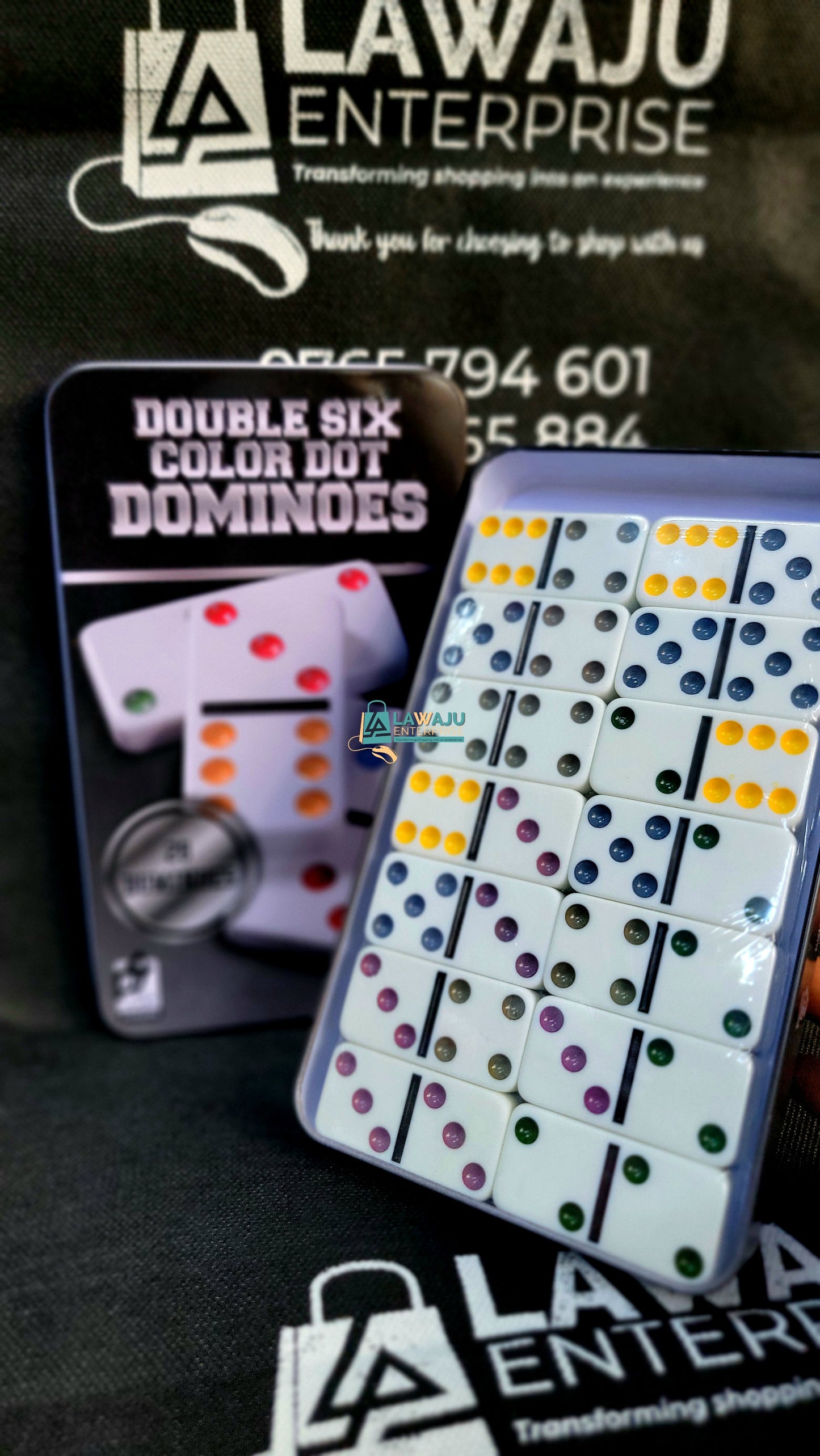 Double Six Color Dot Dominoes